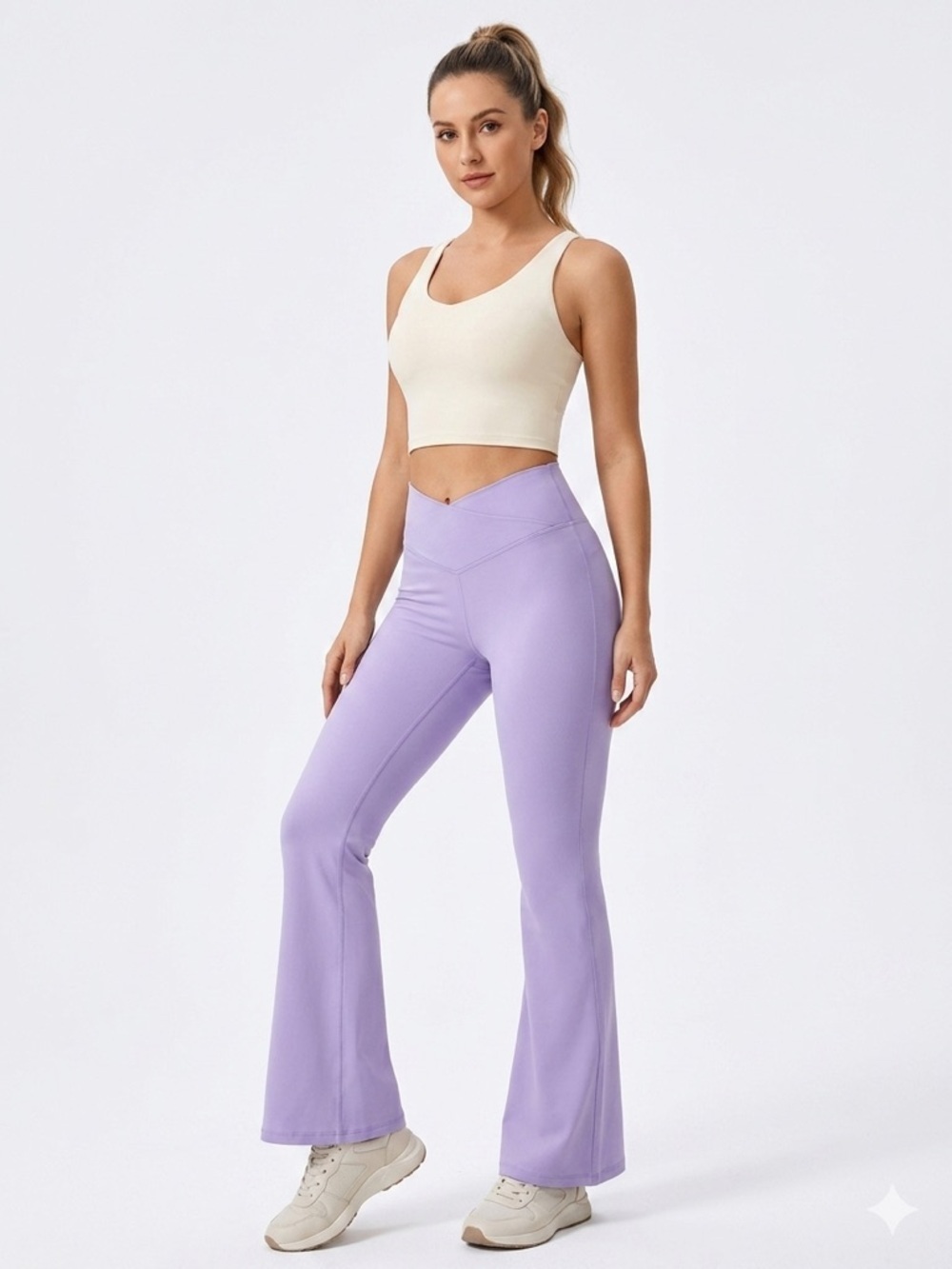 Old Navy Active PowerChill Lavender Flare Leggings High Rise XL 14/16